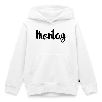 Montag Wochentag Wochenanfang - Kinder Premium Organic Hoodie - Weiß - Vorne - AI Model Kid Female (0cm)