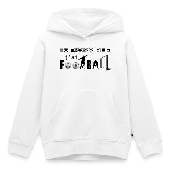 impossible - Sweat Premium à capuche enfant bio - blanc - Devant - AI Model Kid Female (0cm)