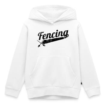 Fencing - Kids Premium Organic Hoodie - white - Front - AI Model Kid Female (0cm)