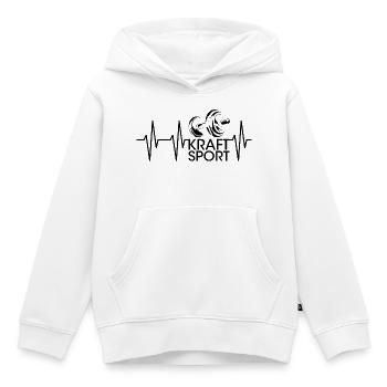 pulse gym weights weight training bodybuilding icon - Kids Premium Organic Hoodie - white - Front - AI Model Kid Female (0cm)