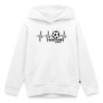 Équipe de football Heartbeat Soccer Blast - Sweat Premium à capuche enfant bio - blanc - Devant - AI Model Kid Female (0cm)