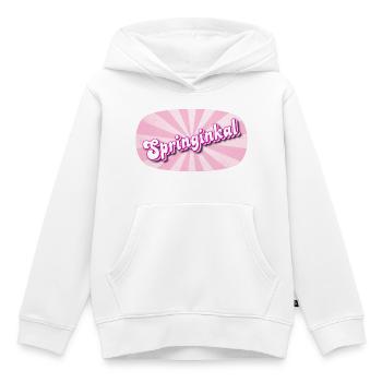 Springinkal - fille pleine de vie, nom d’animal - Sweat Premium à capuche enfant bio - blanc - Devant - AI Model Kid Female (0cm)