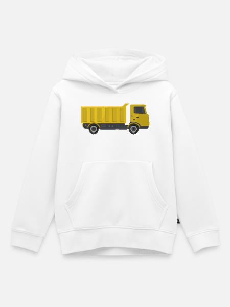 Lkw - Kinder Premium Organic Hoodie - Weiß