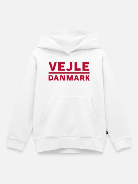 Vejle, Dänemark - Kinder Premium Organic Hoodie - Weiß