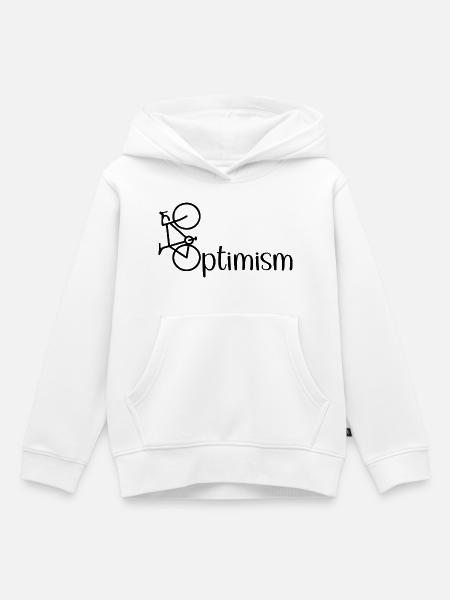 Optimism Cycling Cyclist - Kinder Premium Organic Hoodie - Weiß