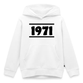 1971 Geburtstag 1971  - Kinder Premium Organic Hoodie - Weiß - Vorne - AI Model Kid Female (0cm)