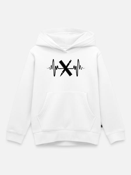 Architektur Herzlinie - Kinder Premium Organic Hoodie - Weiß