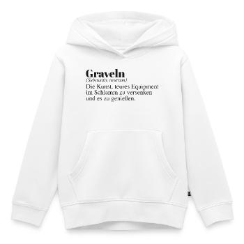 Graveln Definition - Kinder Premium Organic Hoodie - Weiß - Vorne - AI Model Kid Female (0cm)