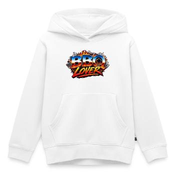 BBQ Lover Flammen Logo - Kinder Premium Organic Hoodie - Weiß - Vorne - AI Model Kid Female (0cm)
