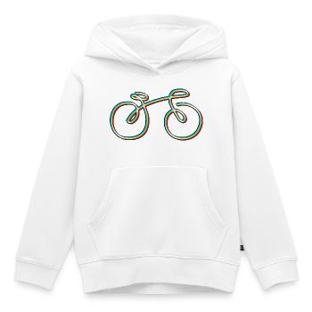 elektronische Tanzmusik, Bike - Kinder Premium Organic Hoodie - Weiß - Vorne - AI Model Kid Female (0cm)