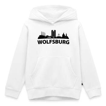 Wolfsburg Skyline - Kinder Premium Organic Hoodie - Weiß - Vorne - AI Model Kid Female (0cm)