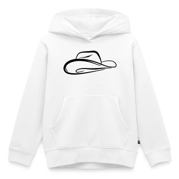 Skizze Cowboyhut - Kinder Premium Organic Hoodie - Weiß - Vorne - AI Model Kid Female (0cm)