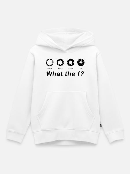 What the f - Kinder Premium Organic Hoodie - Weiß
