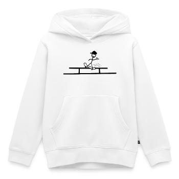Skateboard Grind Rail Shaka Cool Hip Hop - Kinder Premium Organic Hoodie - Weiß - Vorne - AI Model Kid Female (0cm)