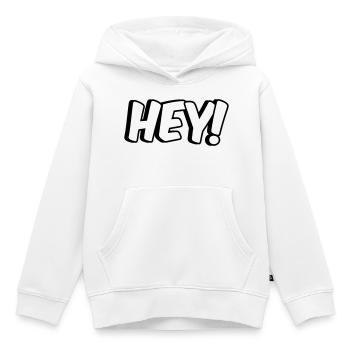 Hey! Comic Design - Kinder Premium Organic Hoodie - Weiß - Vorne - AI Model Kid Female (0cm)