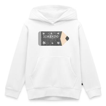 Colored Pencil Blackboard Design Chalk - Stars - School Child - Kids Premium Organic Hoodie - white - Front - AI Model Kid Female (0cm)