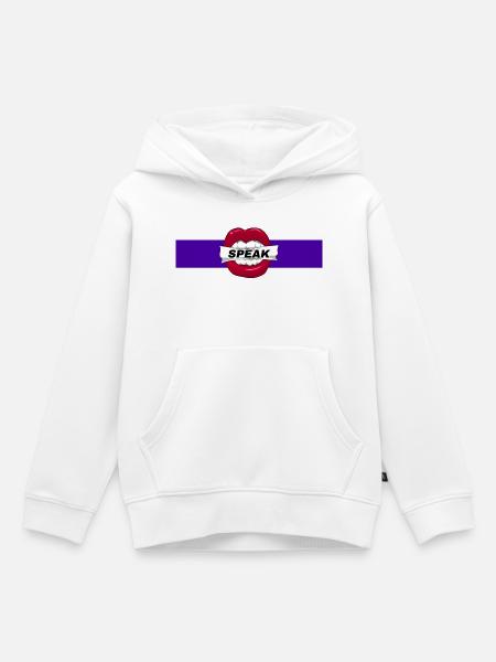 Speak - Kinder Premium Organic Hoodie - Weiß