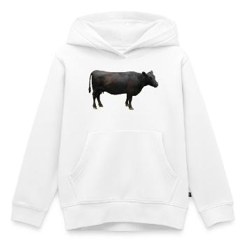 Rind schwarz - Kinder Premium Organic Hoodie - Weiß - Vorne - AI Model Kid Female (0cm)