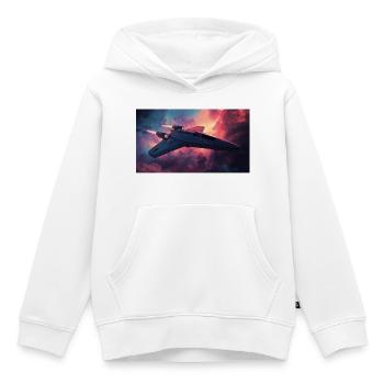 Raumschiff - Kinder Premium Organic Hoodie - Weiß - Vorne - AI Model Kid Female (0cm)