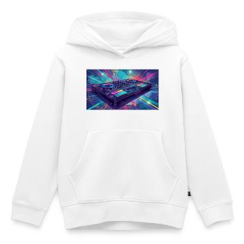 Ich liebe Musik - Kinder Premium Organic Hoodie - Weiß - Vorne - AI Model Kid Female (0cm)