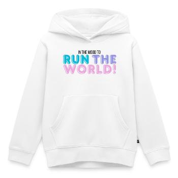 Ich regiere die Welt - Kinder Premium Organic Hoodie - Weiß - Vorne - AI Model Kid Female (0cm)