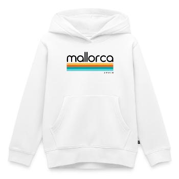 Majorque - Espagne - Espagne - Espagne - Îles Baléares - Sweat Premium à capuche enfant bio - blanc - Devant - AI Model Kid Female (0cm)