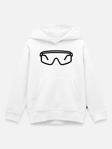 Schutzbrille - Kinder Premium Organic Hoodie - Weiß