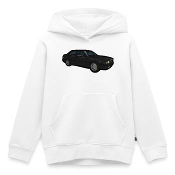 Schwarzer Oldtimer Sedan - Kinder Premium Organic Hoodie - Weiß - Vorne - AI Model Kid Female (0cm)