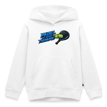 Padel ist meine Therapie - Kinder Premium Organic Hoodie - Weiß - Vorne - AI Model Kid Female (0cm)
