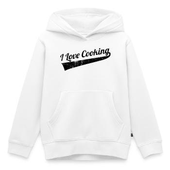 I Love Cooking - Kids Premium Organic Hoodie - white - Front - AI Model Kid Female (0cm)
