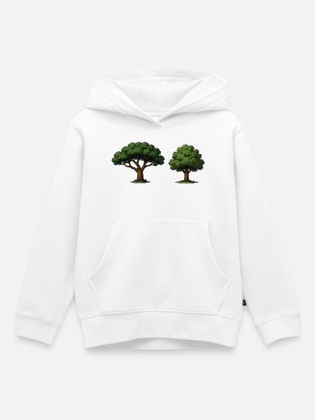 Baumduo Apfelbaum im Gleichgewicht - Kinder Premium Organic Hoodie - Weiß