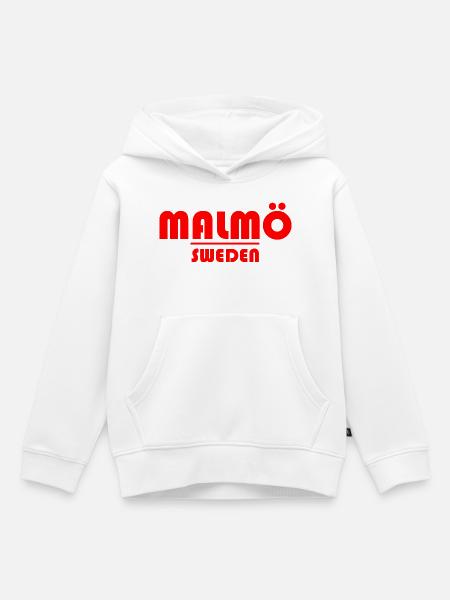 Malmö Schweden Kraftrotes Logo - Kinder Premium Organic Hoodie - Weiß