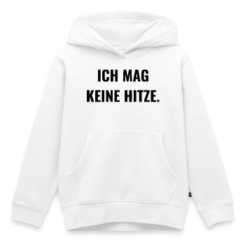 Ich mag keine Hitze. - Kinder Premium Organic Hoodie - Weiß - Vorne - AI Model Kid Female (0cm)
