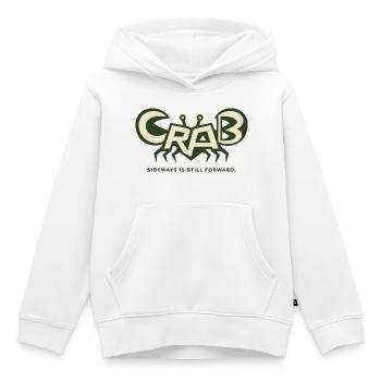 CRAB – sideways also means forward - Kids Premium Organic Hoodie - white - Front - AI Model Kid Female (0cm)