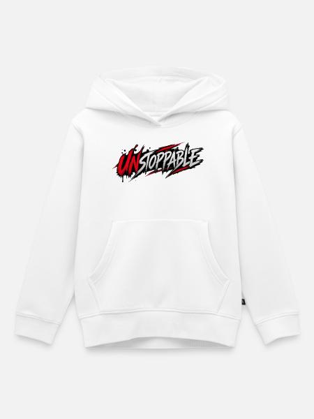 Unaufhaltsamer kühner Pinsel - Kinder Premium Organic Hoodie - Weiß