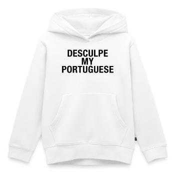 PORTUGAL Portugais Portugais - Sweat Premium à capuche enfant bio - blanc - Devant - AI Model Kid Female (0cm)