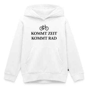Come cycling time T-Shirts - Kids Premium Organic Hoodie - white - Front - AI Model Kid Female (0cm)