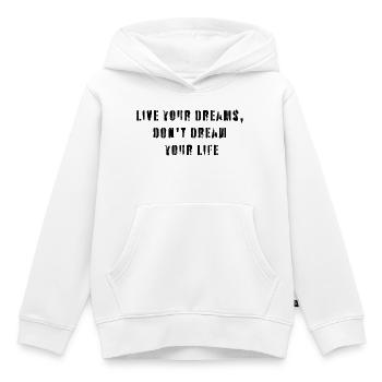 Live your dream - Kinder Premium Organic Hoodie - Weiß - Vorne - AI Model Kid Female (0cm)