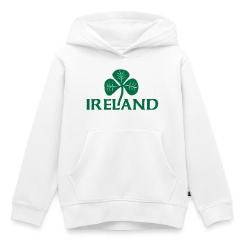 L’Irlande et le trèfle - Sweat Premium à capuche enfant bio - blanc - Devant - AI Model Kid Female (0cm)