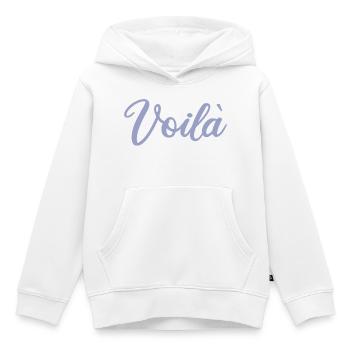 Voilà - violet - Kids Premium Organic Hoodie - white - Front - AI Model Kid Female (0cm)