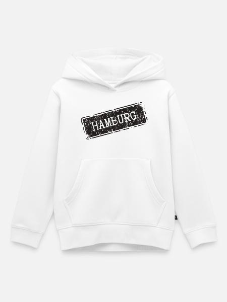 Hamburg Stadtmotiv Design - Kinder Premium Organic Hoodie - Weiß