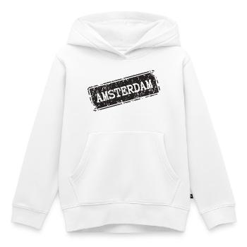 Amsterdam - Sweat Premium à capuche enfant bio - blanc - Devant - AI Model Kid Female (0cm)
