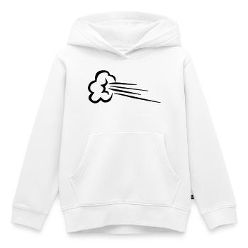 Vitesse de l’effet de bande dessinée - Sweat Premium à capuche enfant bio - blanc - Devant - AI Model Kid Female (0cm)