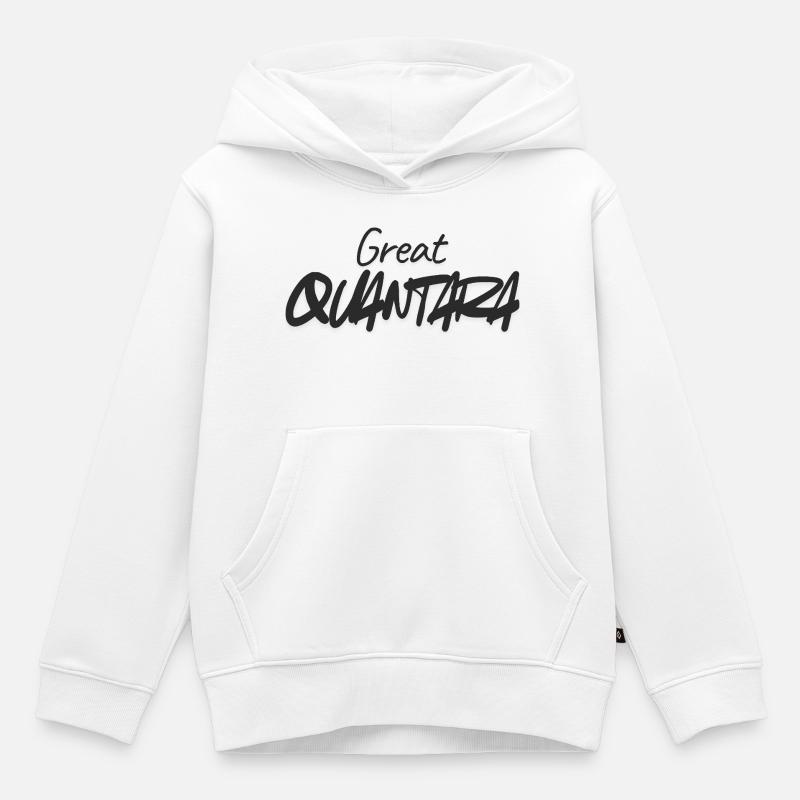 Great Quantity Graffiti Script - Kids Premium Organic Hoodie - white