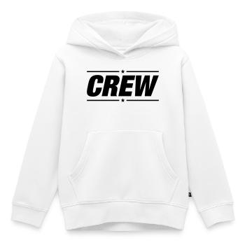 équipage - Sweat Premium à capuche enfant bio - blanc - Devant - AI Model Kid Female (0cm)