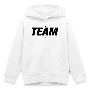Team Mannschaft - Kinder Premium Organic Hoodie - Weiß - Vorne - AI Model Kid Female (0cm)