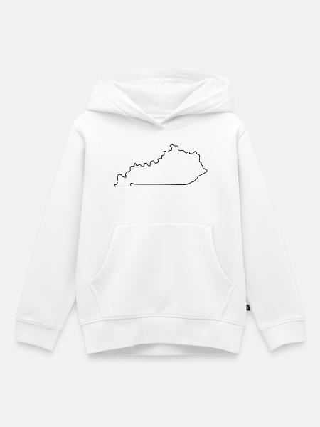 Karte von Kentucky - Kinder Premium Organic Hoodie - Weiß