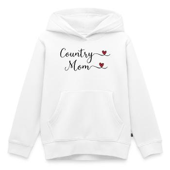 Maman de campagne - Sweat Premium à capuche enfant bio - blanc - Devant - AI Model Kid Female (0cm)