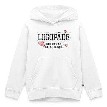 Orthophoniste Licence en orthophonie - Sweat Premium à capuche enfant bio - blanc - Devant - AI Model Kid Female (0cm)