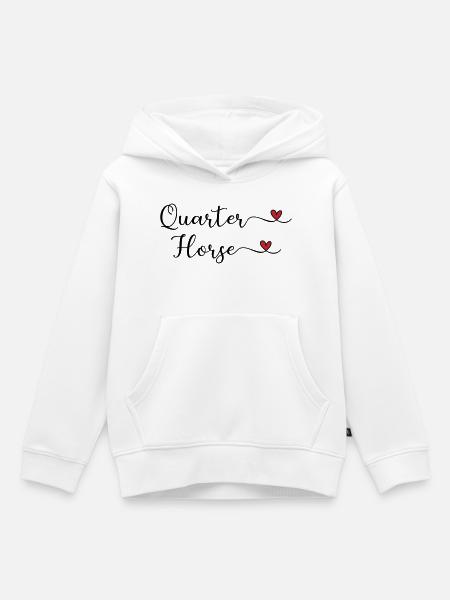 Quarter Horse - Kinder Premium Organic Hoodie - Weiß